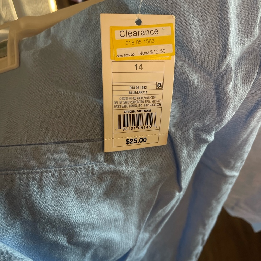 A new day Light Blue Skirt-14 - Picture 5 of 5